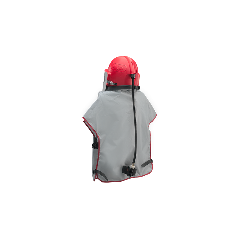 Casque sableur Apollo-600 régulateur + cape Clemco ESEPCS-CL-24243D Casque de sablage