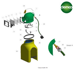 Visière intermédiaire casque sablage Apollo-100, sachet de 5 Clemco ESEPDI-CL-21043I Casques Professionnels de Sablage