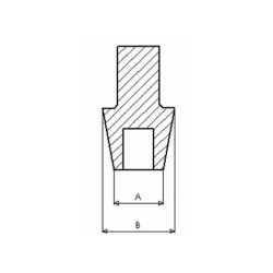 Bouchons carrés coniques silicone 315°C  Bouchons Silicone 315°C