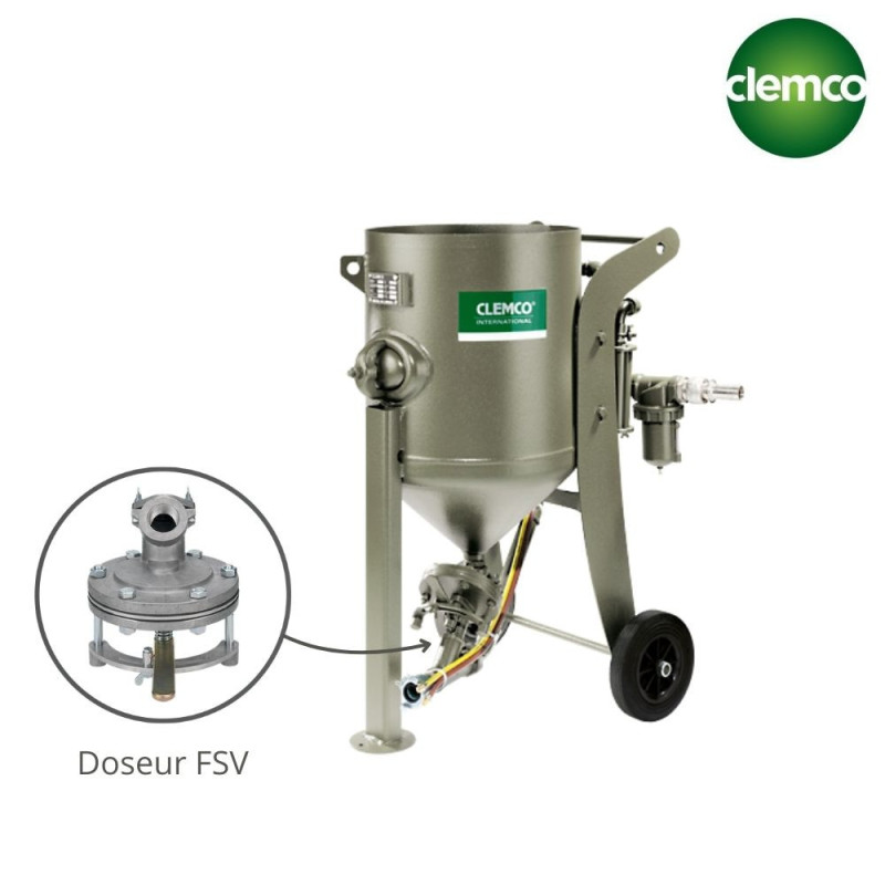 Sableuse Grenailleuse 100L SCW-2040 FSV + HMS Clemco ESEQGR-CL-90860D