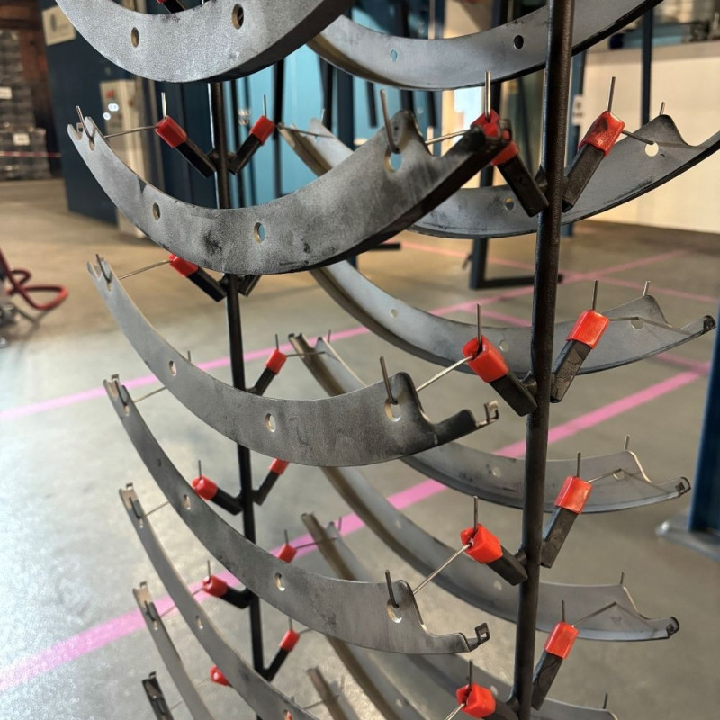 Potences embouts tubes carrés pour accrochage profilés  Balancelles Peinture