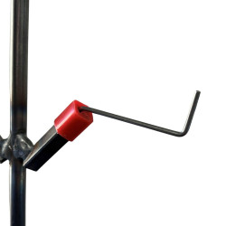 Crochets fil acier ressort pour embouts tubes carrés 10x10