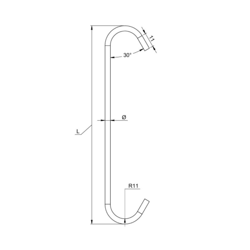 Crochets à peinture acier cuivré arrondis 0°  Crochets à Peinture