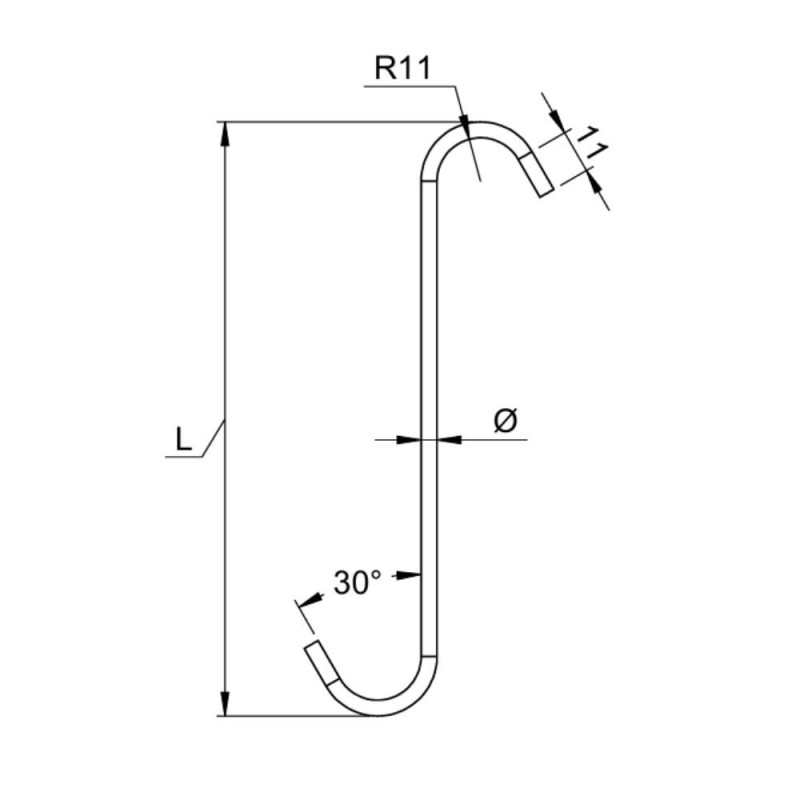 Crochets à peinture acier cuivré arrondis 180°  Crochets à Peinture
