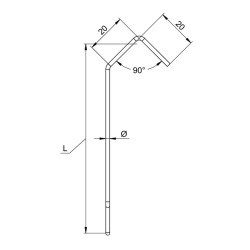 Crochets à peinture acier cuivré grands V 90°  Crochets à Peinture