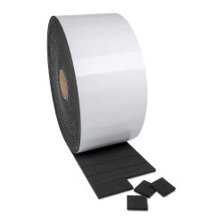 Pavés adhésifs caoutchouc carrés 20x20mm épaisseur 4mm, rouleau de 8000 PS1.3 Pavés intercalaires