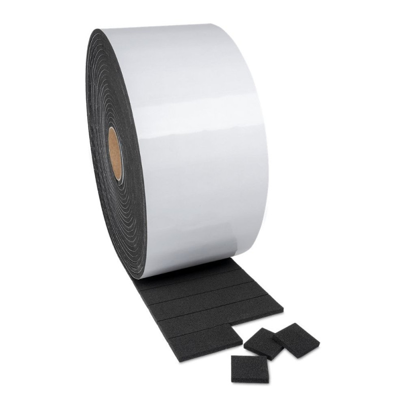 Pavés adhésifs caoutchouc carrés 20x20mm épaisseur 4mm, rouleau de 8000 PS1.3 Pavés intercalaires