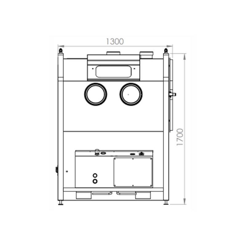 Cabine de sablage à manches surpression PF1250 gamme expert ESEQCM-AR-PF1250 Cabines à manches gamme expert