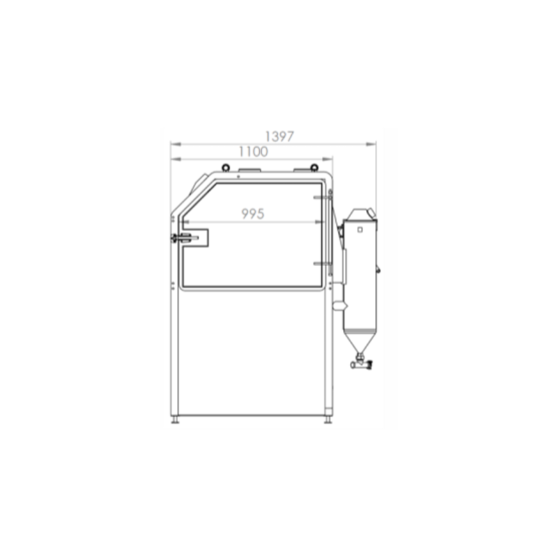 Cabine de sablage à manches surpression PF1500 gamme expert ESEQCM-AR-PF1500 Cabines à manches gamme expert