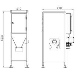 Cabine de dépoussiérage soufflage SF700 avec dépoussiéreur DPE400 ESEQCM-AR-SF700 Cabines de dépoussiérage