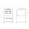 Cabine de dépoussiérage soufflage SF1000 avec dépoussiéreur DPE400 ESEQCM-AR-SF1000 Cabines de dépoussiérage